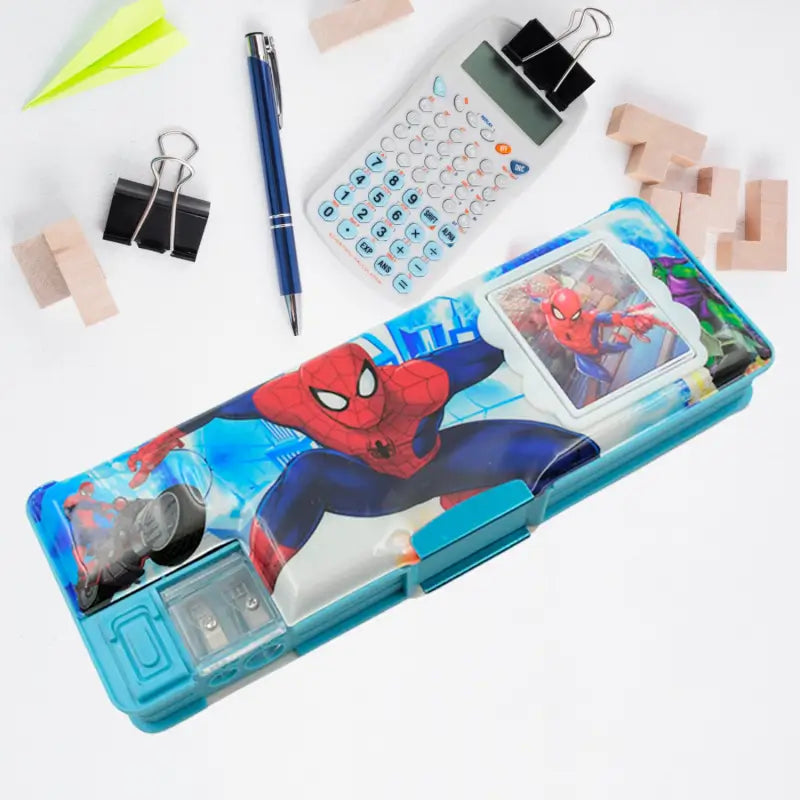 Cartoon Multi-functional Geometry Box with Calculator & Double Sharpener ( default, Standard ).