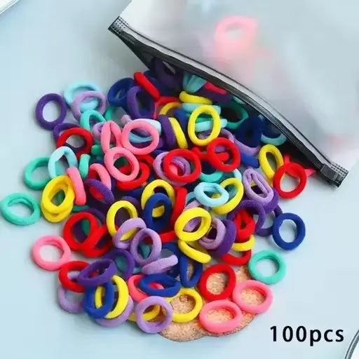 Colorful Fabric Hair Ties Set (300 pcs) – Multicolor Hair Accessories ( default, Standard )