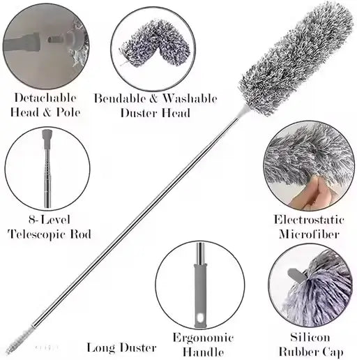 Microfiber Feather Duster with Extendable 100-inch Pole ( default, OS )