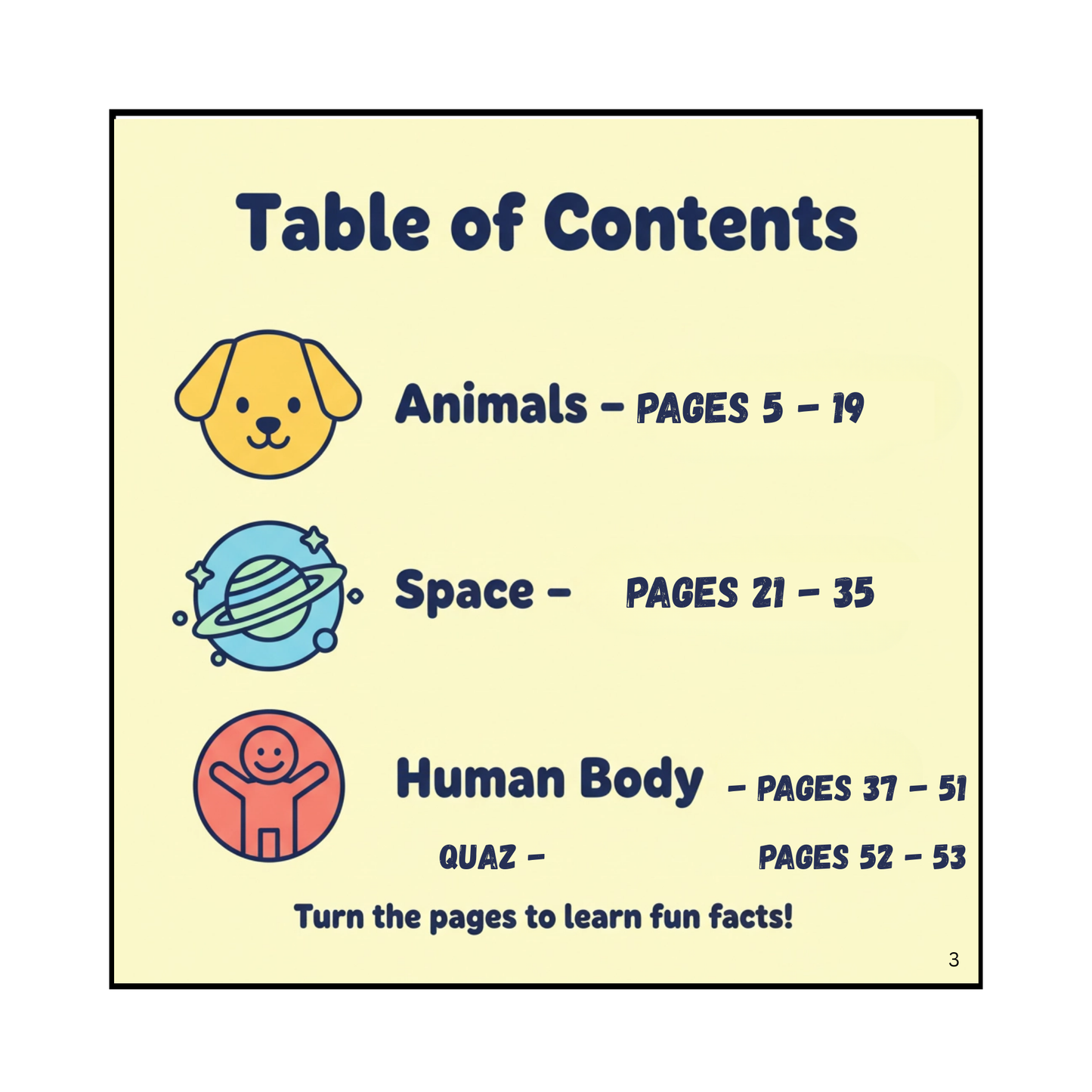 Fun Science Facts for Kids: Animals, Space & the Human Body : Did You Know Facts for Curious Kids: Educational Facts About Animals, Space, and the Human Body for Ages 4-8