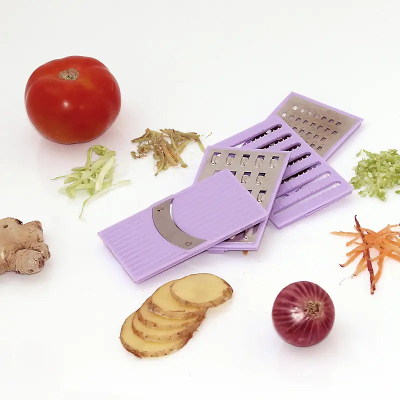 4 In 1 Plastic Vegetable And Fruit Grater And Slicer For Kitchen ( default, Standard ).