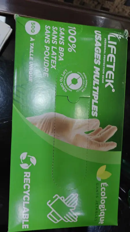 Biodegradable Food Grade Disposable Hand Gloves | Transparent & Disposable Gloves( 500 Pec In 1 Box) ( default, Standard )