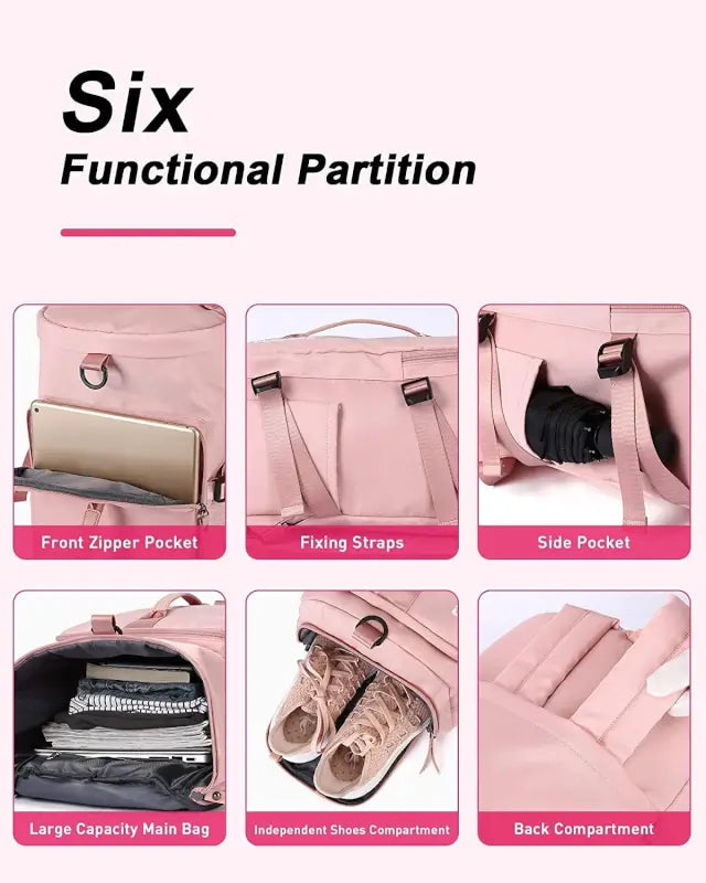 Rucksack Backpacks Travel Duffle Bags Luggage Bag with Shoes Compartment ( default, OneSize )