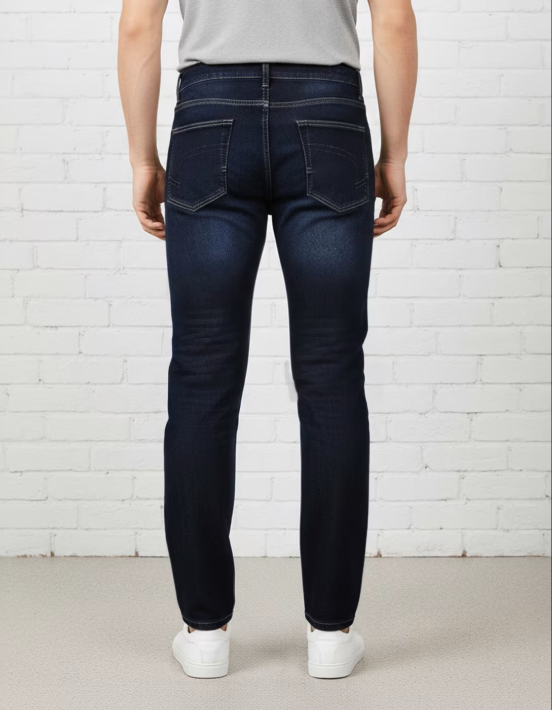 Ankle Length Fly With Button Closure Mid Wash Jeans