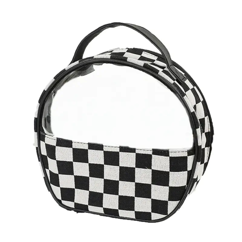 Makeup Bag Cosmetic Organizer Toiletry Storage Pouch (Black/White) ( default, OneSize )