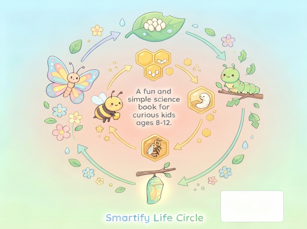 Butterfly and Bee Life Cycles for Kids | Nature Science Book Ages 8=12: Discover How Butterflies and Bees Grow, Change, and Help