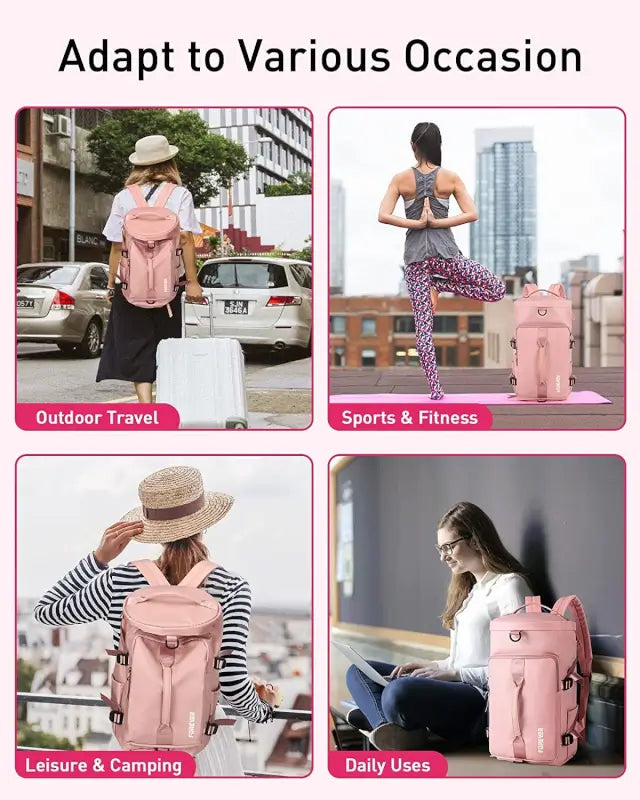 Rucksack Backpacks Travel Duffle Bags Luggage Bag with Shoes Compartment ( default, OneSize )