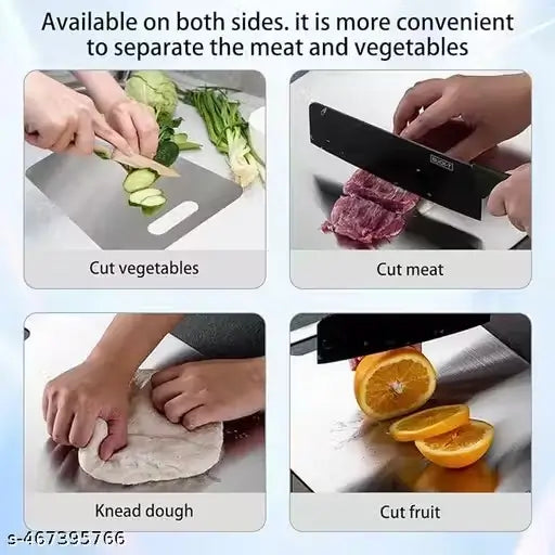 Stainless Steel Chopping Board for Kitchen – Heavy-Duty Cutting Board for Vegetables, Fruits, Meats (31 x 21 cm). ( default, Standard ).