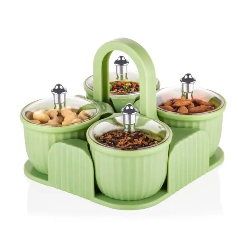 Multipurpose Plastic Storage Container Set: Kitchen Jars, Spices, Cookies ( default, Standard )