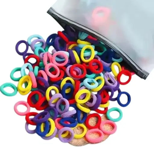 Colorful Fabric Hair Ties Set (300 pcs) – Multicolor Hair Accessories ( default, Standard )