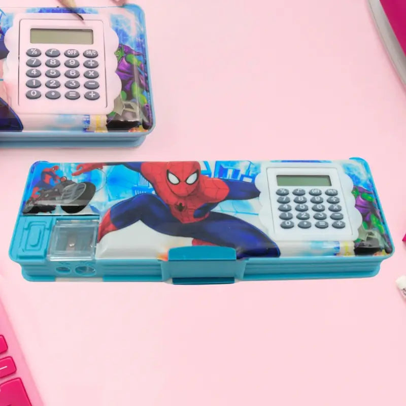 Cartoon Multi-functional Geometry Box with Calculator & Double Sharpener ( default, Standard ).