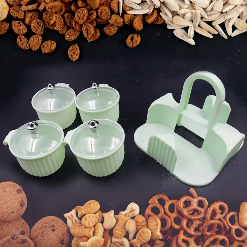 Multipurpose Plastic Storage Container Set: Kitchen Jars, Spices, Cookies ( default, Standard )