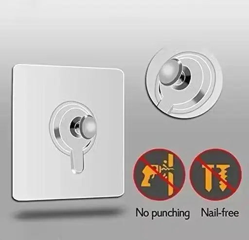 Self Adhesive Transparent Wall Hook (10 Pack) ( default, 10 )
