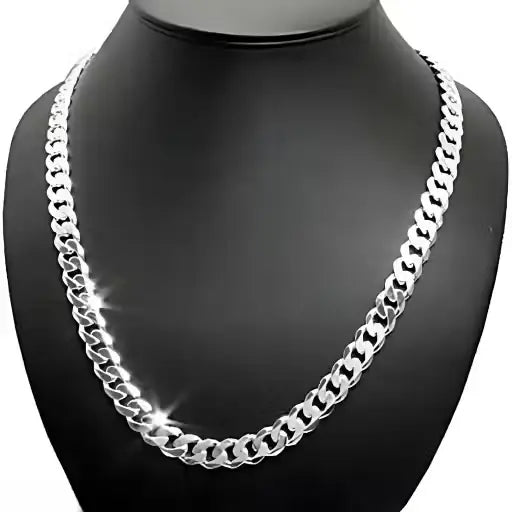 Combo Bracelet, Ring, and Chain Necklace for Men and Boys – Silver Plated with Agate Pendant. ( default, Standard ) .