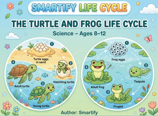 Turtle and Frog Life Cycles for Kids, Nature Science Book for Ages 8-12