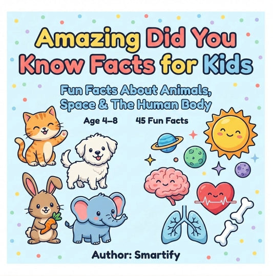 Fun Science Facts for Kids: Animals, Space & the Human Body : Did You Know Facts for Curious Kids: Educational Facts About Animals, Space, and the Human Body for Ages 4-8