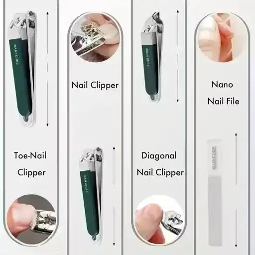 10-in-1 Stainless Steel Nail Clipper & Ear Cleaner Set ( default, Standard )