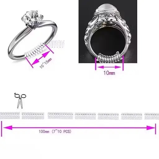Invisible Ring Size Adjuster for Loose Rings – Ring Guard, Ring Sizer, 4 Sizes Fit Almost Any Ring ( default, Standard ).
