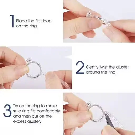 Invisible Ring Size Adjuster for Loose Rings – Ring Guard, Ring Sizer, 4 Sizes Fit Almost Any Ring ( default, Standard ).