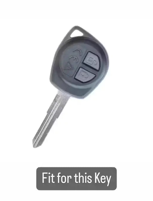 Premium Metal Key Cover Compatible for Suzuki Swift & More ( grey, OS )