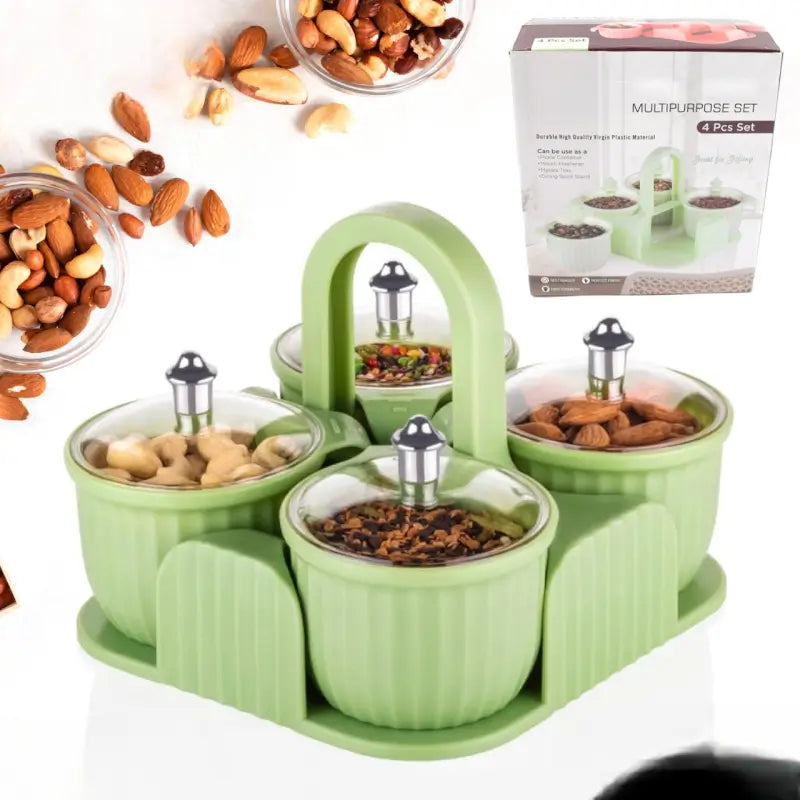 Multipurpose Plastic Storage Container Set: Kitchen Jars, Spices, Cookies ( default, Standard )