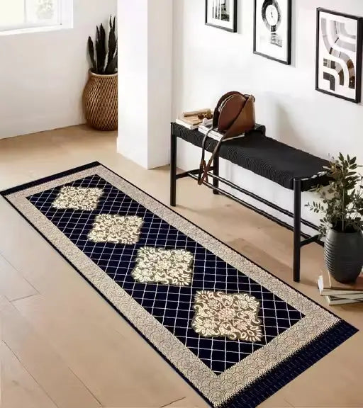 Polyester Bed Runner – Floral Design 27x72 Inches ( default, OS )