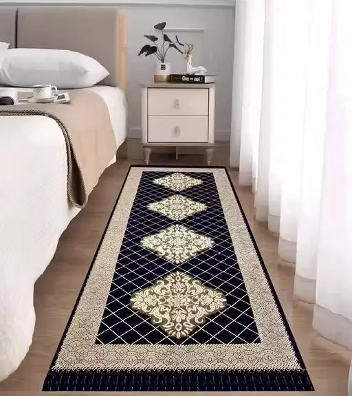 Polyester Bed Runner – Floral Design 27x72 Inches ( default, OS )