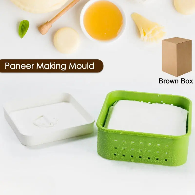 Square Shape Paneer Maker, Paneer Mould, Tofu, Sprouts Mould Press Maker, Plastic Paneer Making Mould, Paneer Maker with Lid ( default, Standard ).