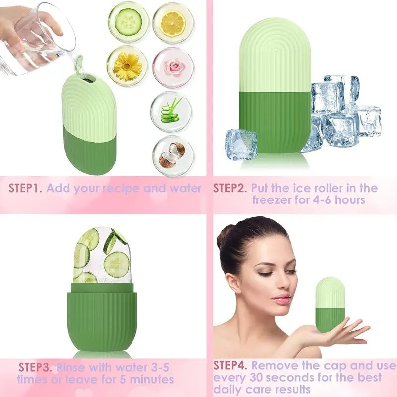 BEAUTY ICE ROLLER FOR FACE MASSAGER & EYE REUSABLE FACE ROLLERS FACIAL ROLLER ( Loose ) ( default, Standard ).