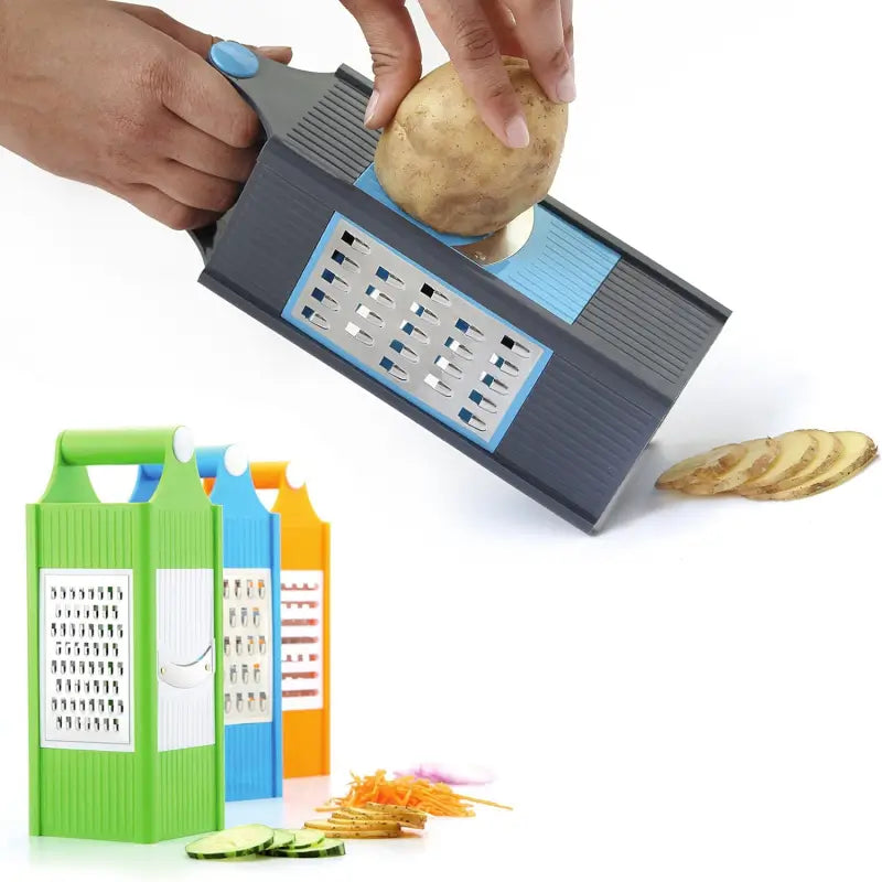 4 In 1 Plastic Vegetable And Fruit Grater And Slicer For Kitchen ( default, Standard ).